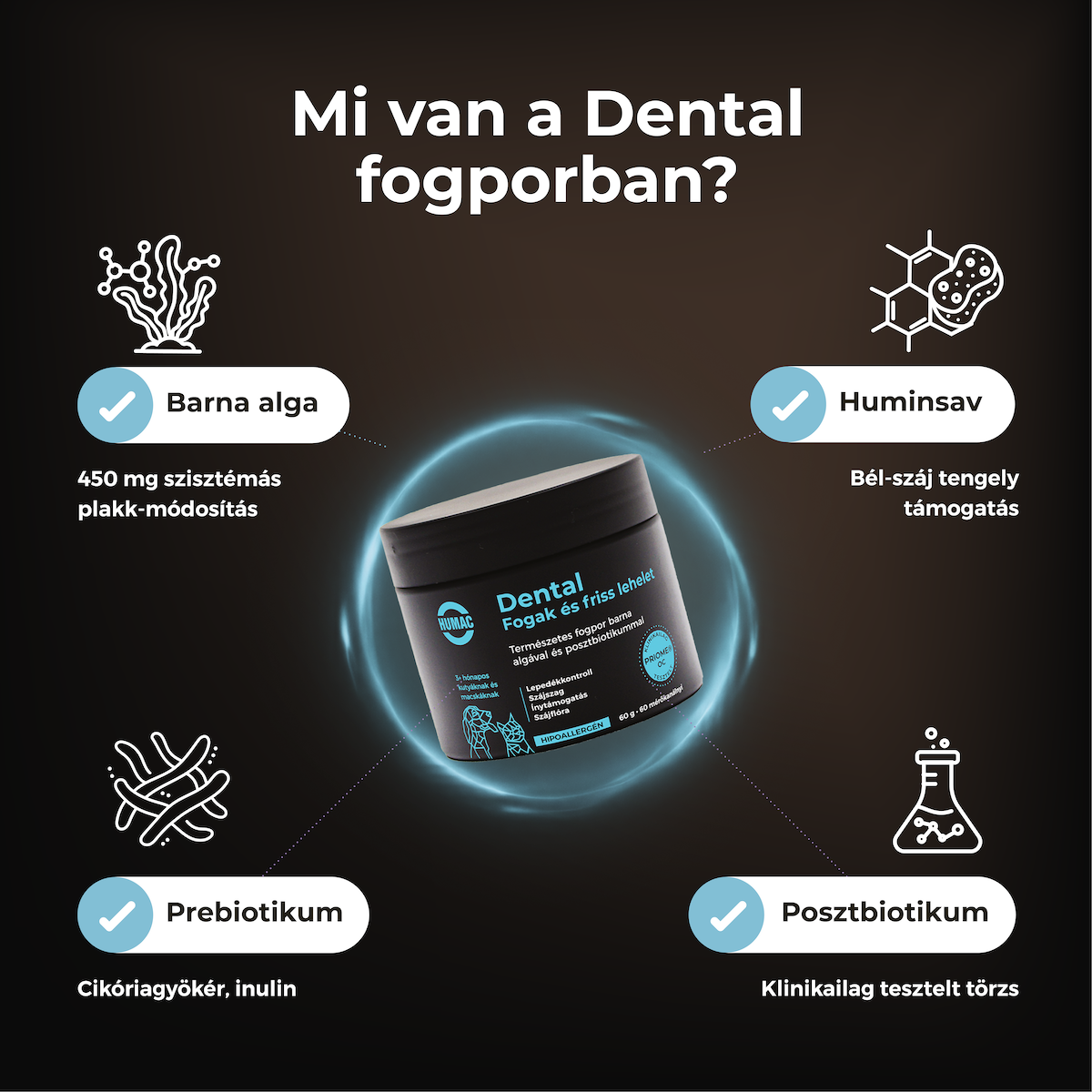 HUMAC® Dental - Természetes fogpor