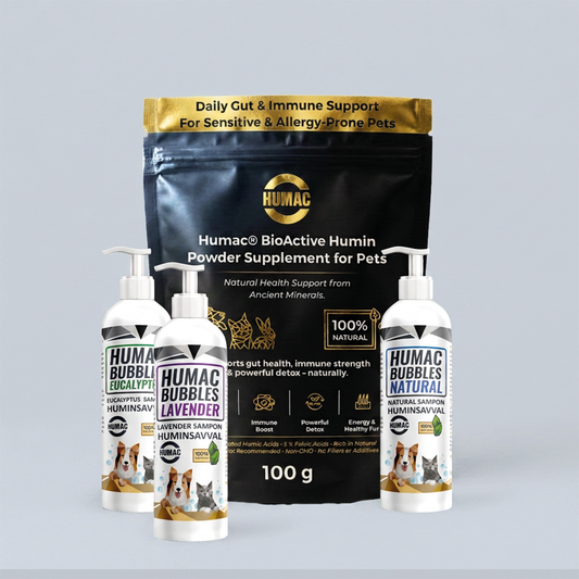HUMAC® BioActive Humin Powder 100g + HUMAC® Bubbles sampon