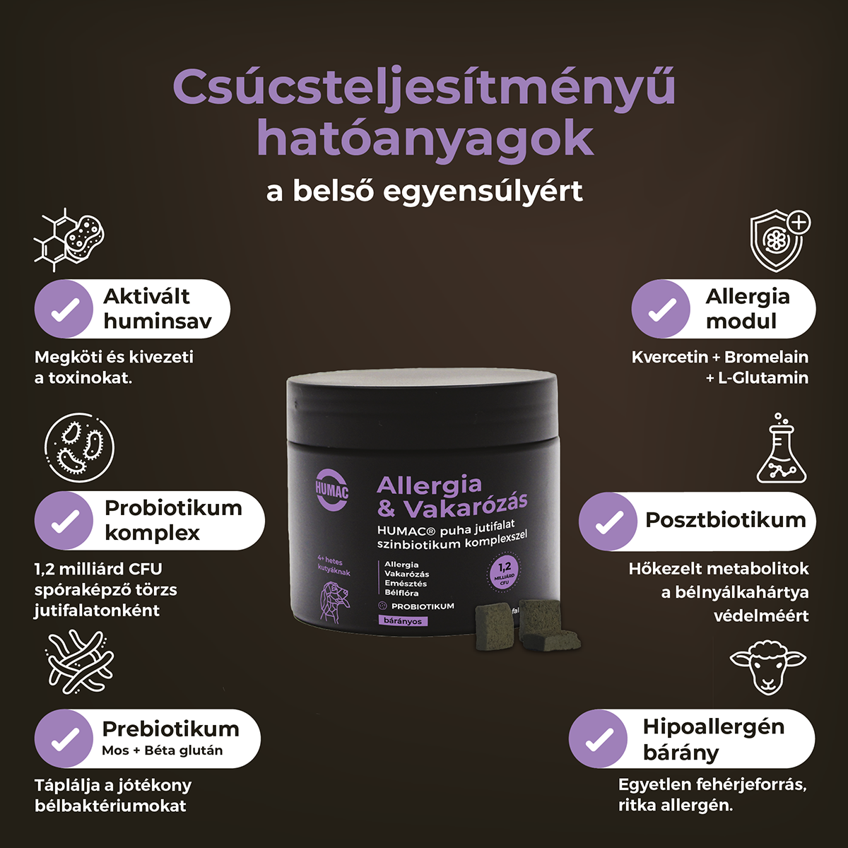 Allergia & Vakarózás - Humac funkcionális jutifalat 180g (60db)