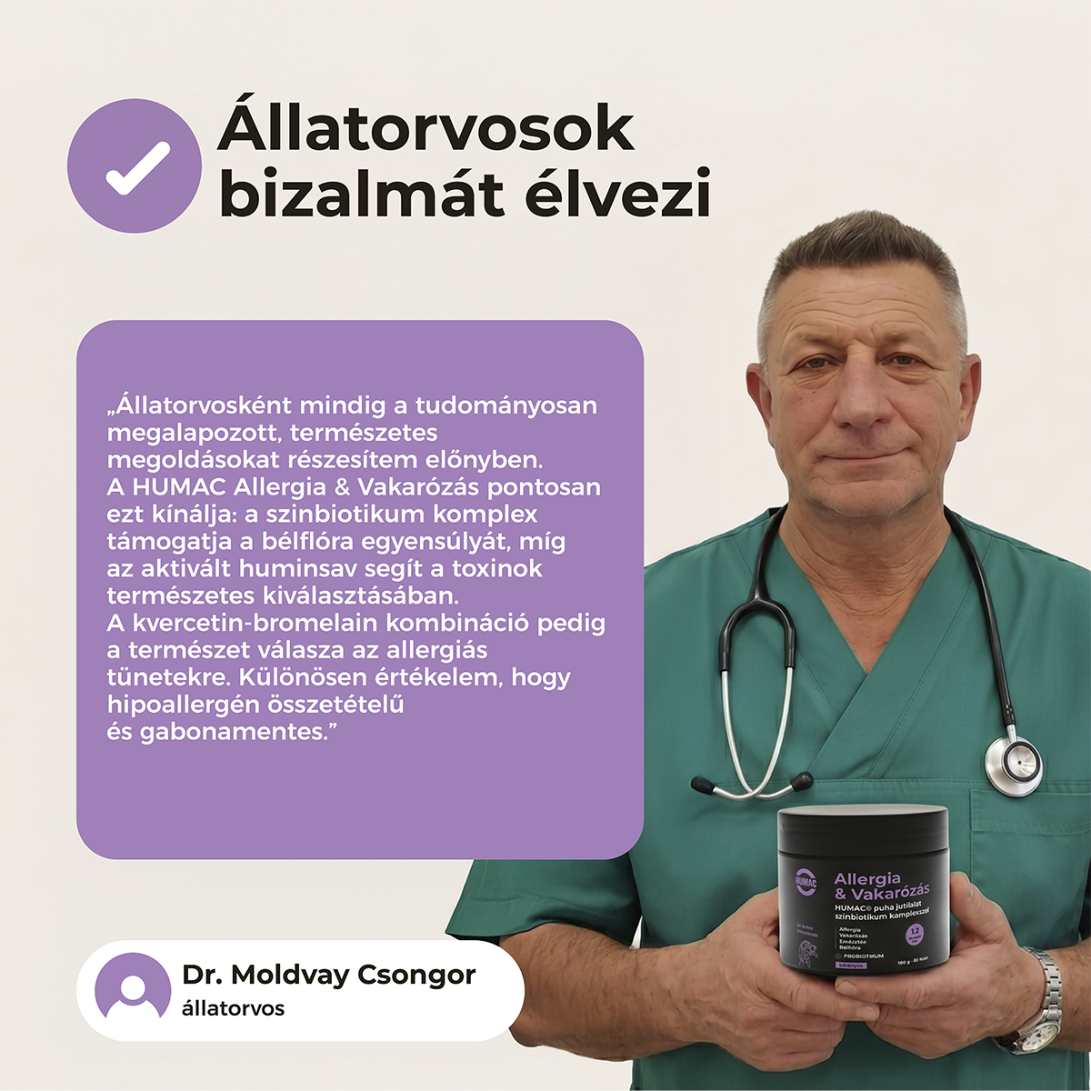 Allergia & Vakarózás - Humac funkcionális jutifalat 180g (60db)
