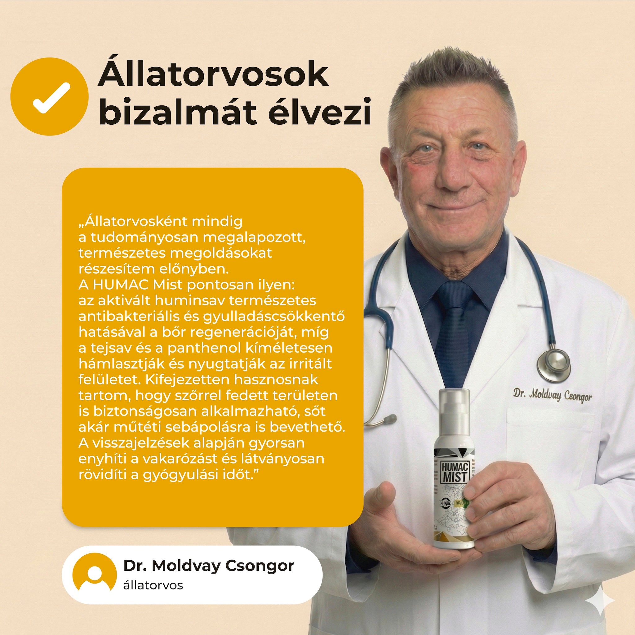 HUMAC® Mist 100 ml permet – egyetlen fújás a viszketés és irritált bőr ellen