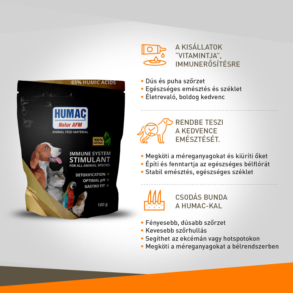 HUMAC® Natur AFM 500g (közepes és nagytestű kedvenceknek javasolt kiszerelés)