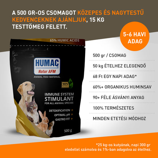 HUMAC® Natur AFM 500g - közepes és nagytestű kedvenceknek